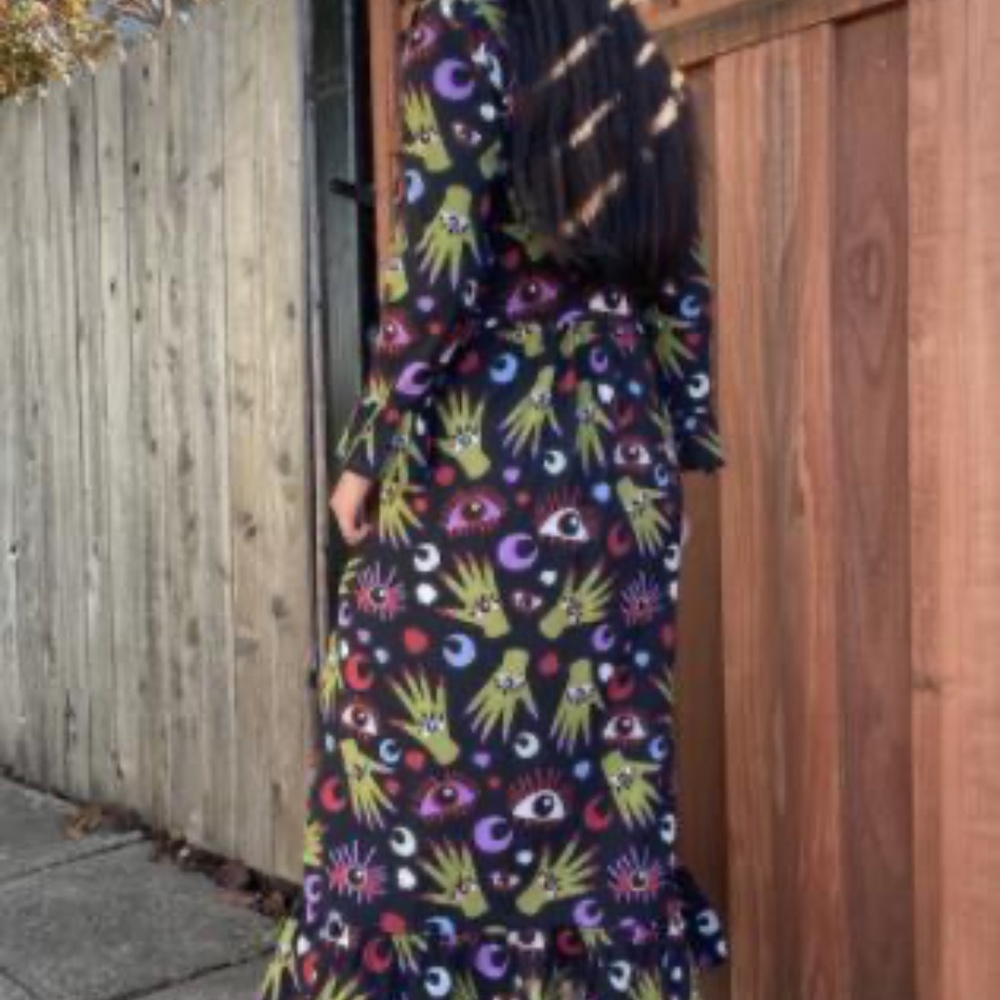 Nooworks Witchy Ways Olive Dress size S - Picture 2 of 6